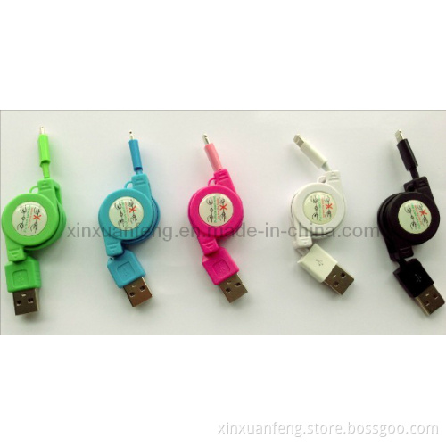 Retractable USB Data Cable for iPhone 5 (XF-UC-067)